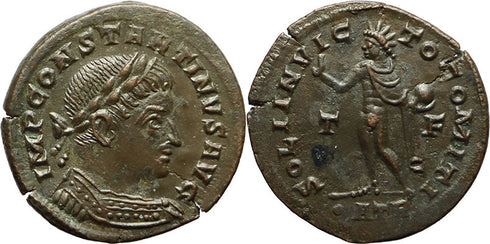 Ancient Roman coin of Constantine I The Great minted in Treveri